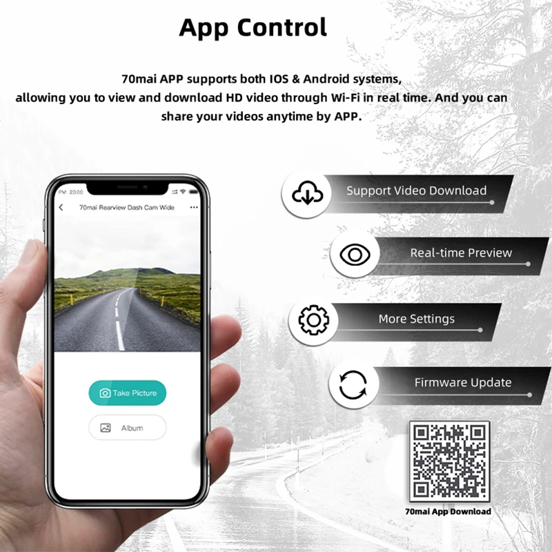 9.35 Inch Full Screen 70mai Rearview Dash Cam Wide 1080P Auto Cam 130FOV 70mai D07 Mirror Car Recorder Stream Media Car DVR - Image 6