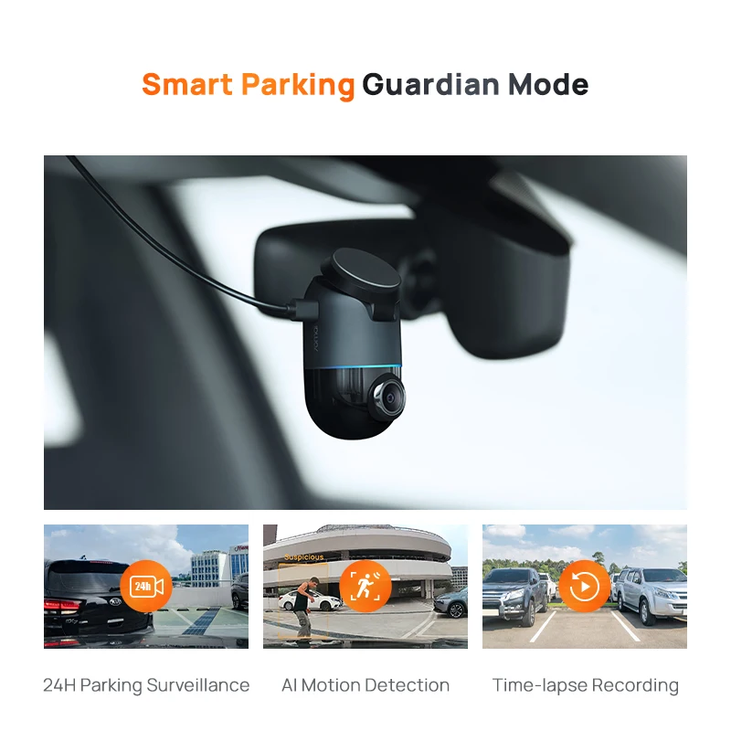 70mai Dash Cam Omni X200 360° Full View Built-in GPS ADAS 70mai Car DVR X200 Camera 24H Parking Monitor eMMC Storage AI Motion - Image 3